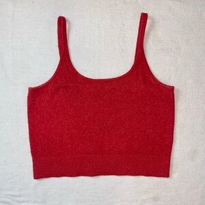 Old Navy Red Knit Women's Cropped Tank Top